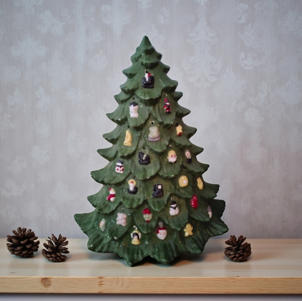Vintage large ceramic christmas tree Approx 16" Handmade